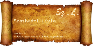 Szathmári Lívia névjegykártya